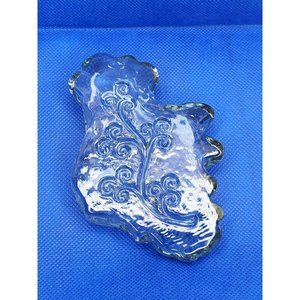 Heavy Glass Ireland Eamon Glass Frosted Clear Isle of Ireland Paperweight & Box